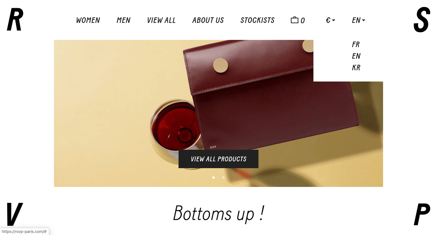 Projet Shopify - RSVP PARIS - Tranzistor.tech : Agence Shopify